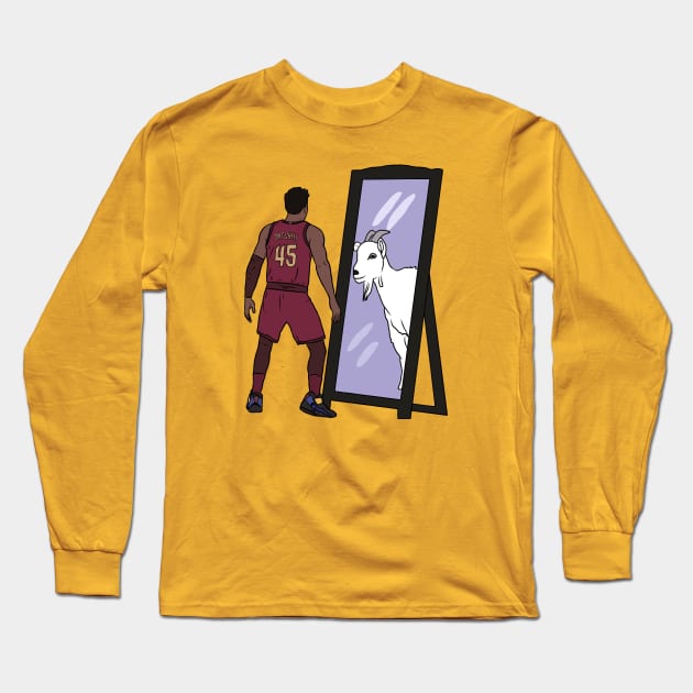 Donovan Mitchell Mirror GOAT (Cleveland) Long Sleeve T-Shirt by rattraptees